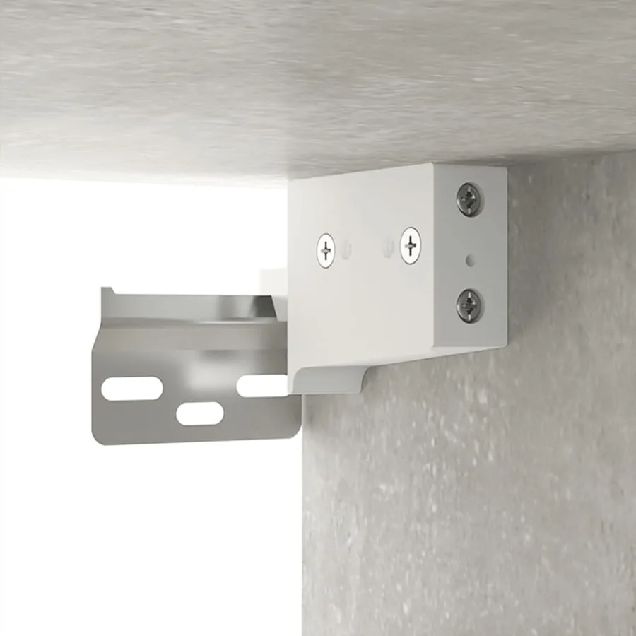 Meuble TV mural Gris béton 80x34,5x40 cm - 7