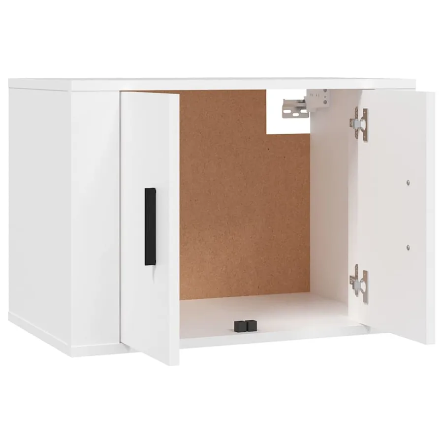 Meuble TV mural Blanc 57x34,5x40 cm - 5