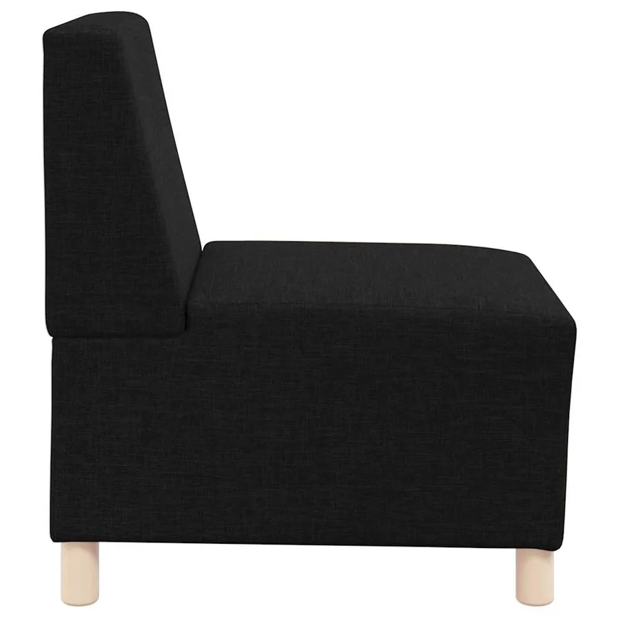 Unité de Sofa Modulaire Sans Accoudoirs 3 pcs Noir - 6