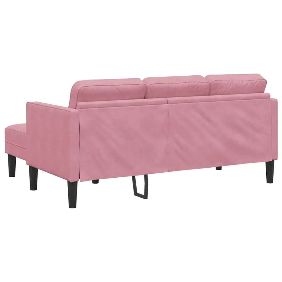 Ensemble de Canapés avec coussin Rose Polyester - 6