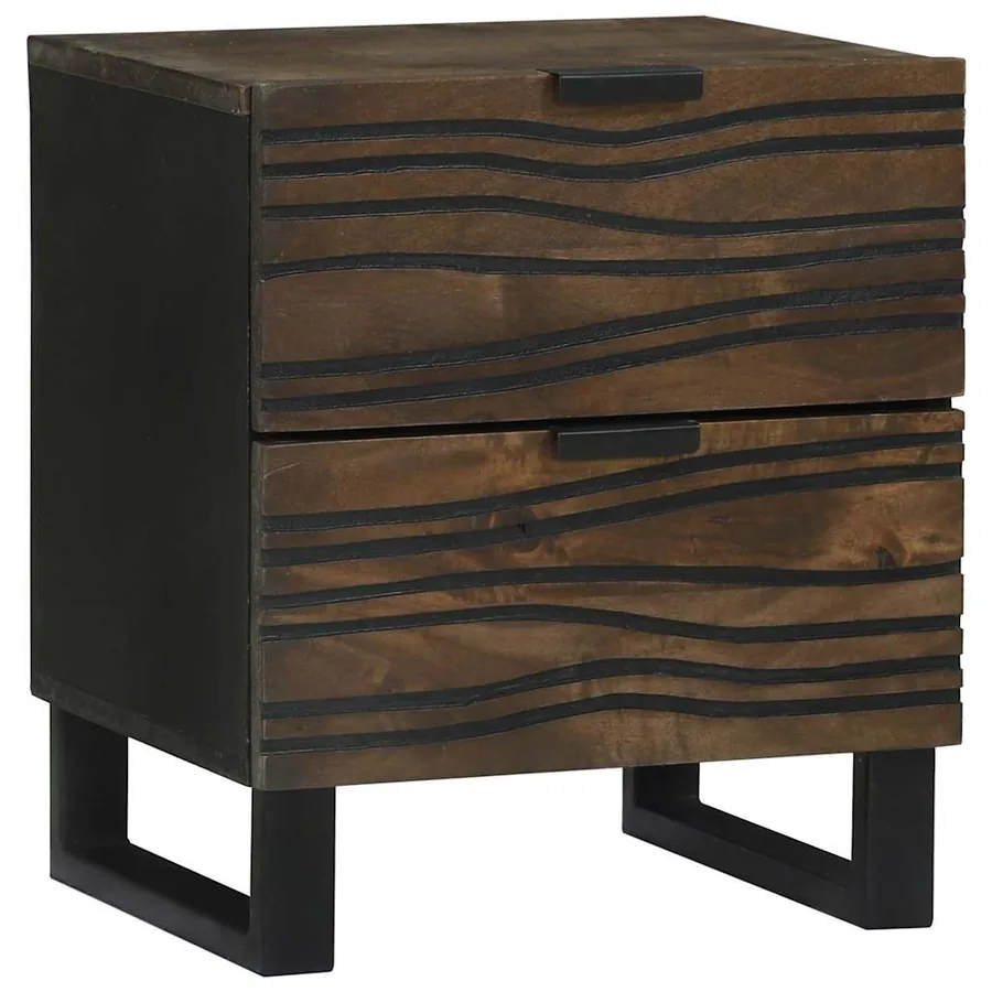 Table de chevet Noyer 40 x 33 x 46 cm Bois d'ingénierie