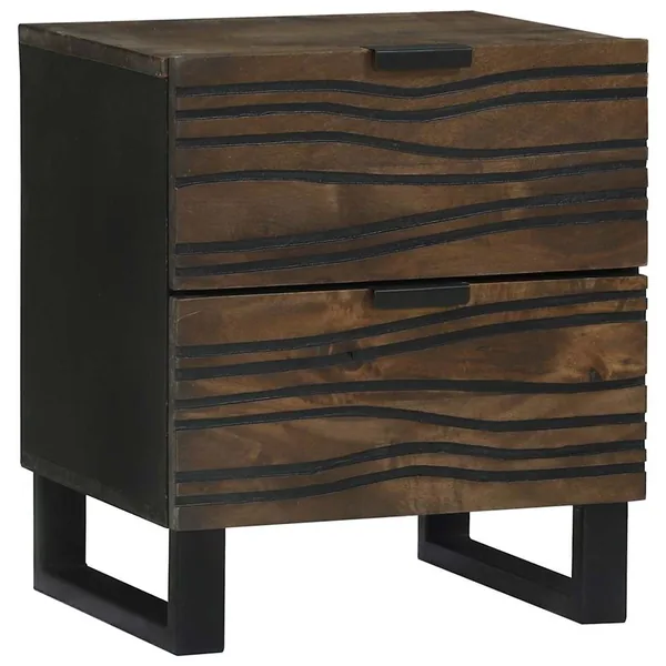 Table de chevet Noyer 40 x 33 x 46 cm Bois d'ingénierie