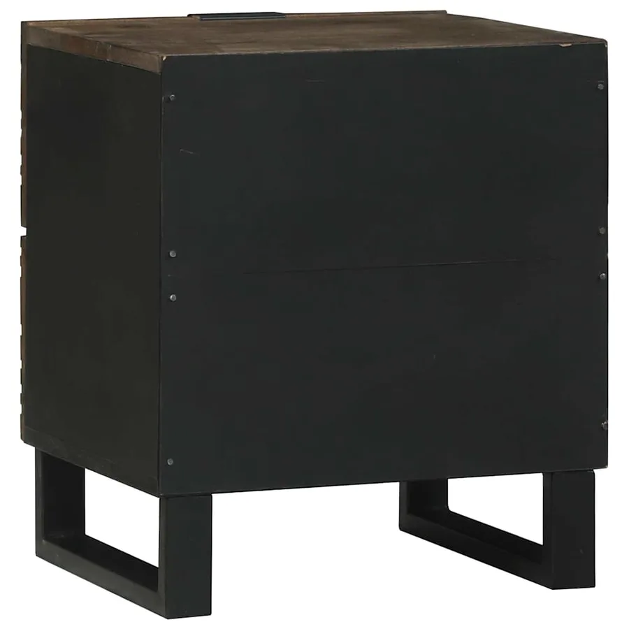 Table de chevet Noyer 40 x 33 x 46 cm Bois d'ingénierie - 6