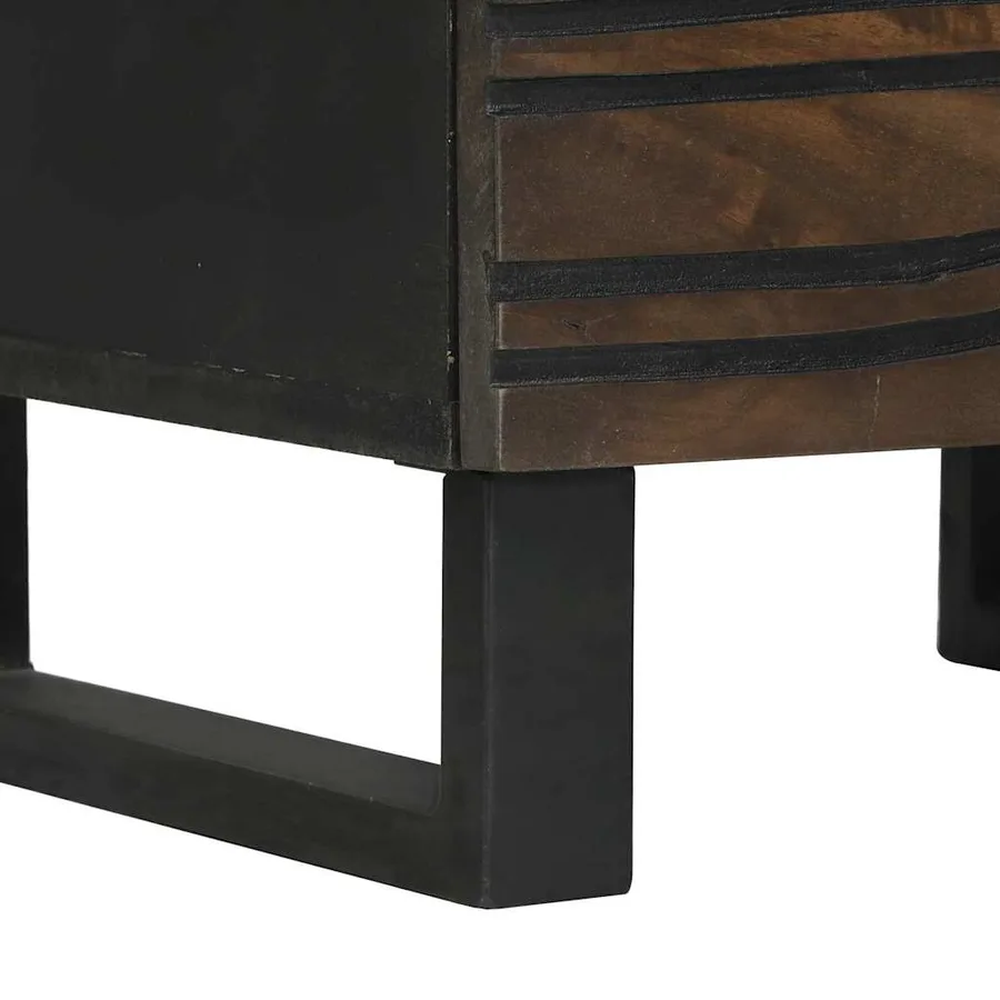 Table de chevet Noyer 40 x 33 x 46 cm Bois d'ingénierie - 9