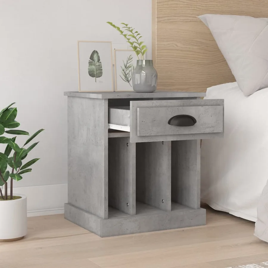 Tables de chevet 2 pcs gris béton 43x36x50 cm - 3