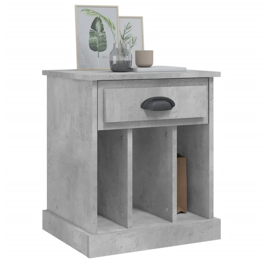 Tables de chevet 2 pcs gris béton 43x36x50 cm - 4