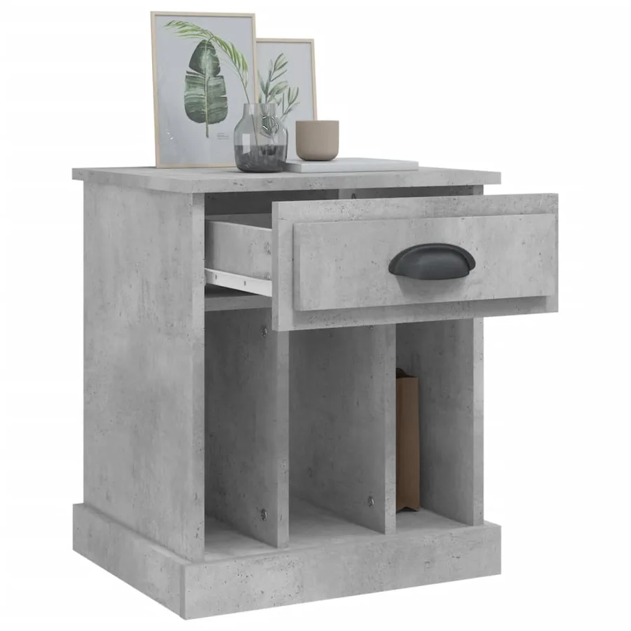 Tables de chevet 2 pcs gris béton 43x36x50 cm - 5