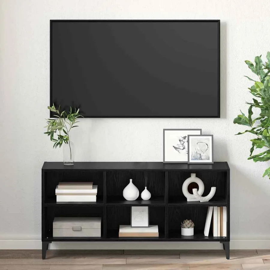Ensemble meuble TV Noir 103,5 x 30 x 50 cm Bois d’ingénierie - 4