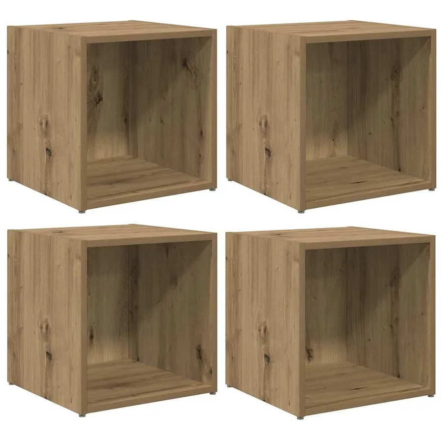 Ensemble meuble TV 4 pcs Chêne artisanal Bois d'ingénierie - 2