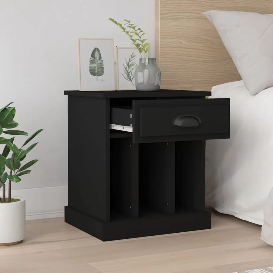 Tables de chevet 2 pcs noir 43x36x50 cm - 3