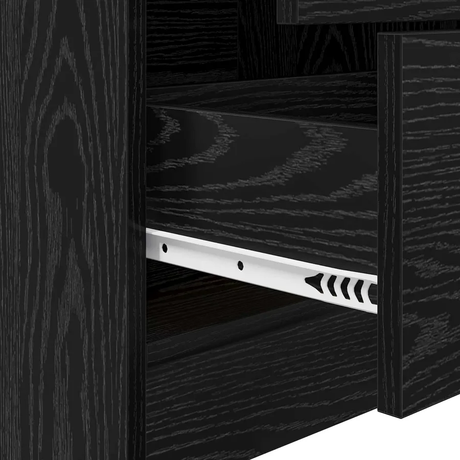 Haut Armoire avec tiroir Chêne noir 45,5 x 34 x 127 cm - 10