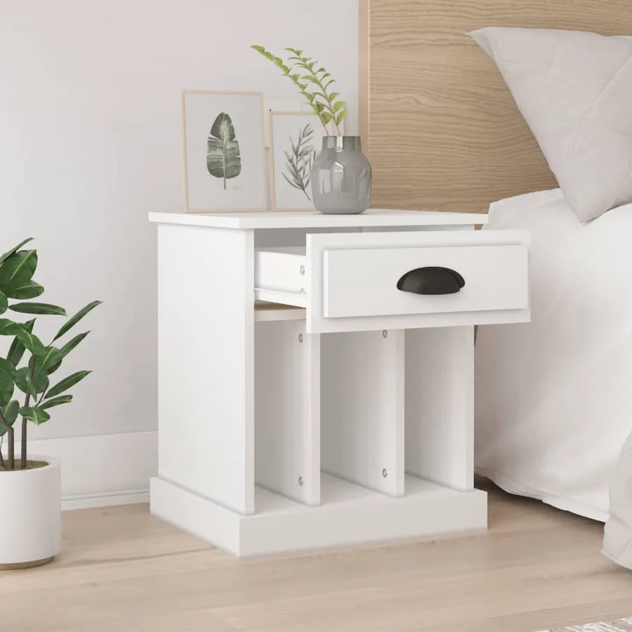 Tables de chevet 2 pcs blanc 43x36x50 cm - 3