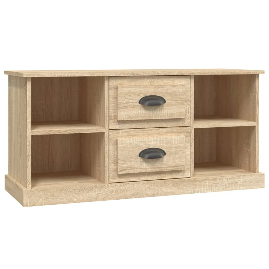 Meuble TV chêne sonoma 99,5x35,5x48 cm bois d'ingénierie - 2