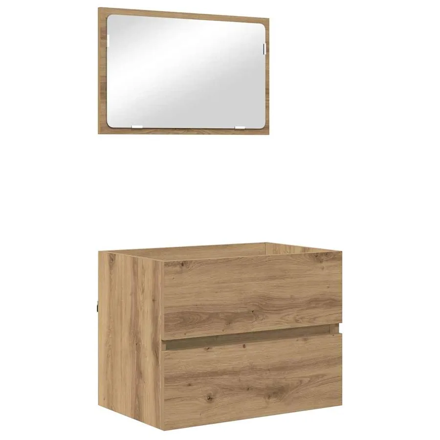 Ensemble de mobilier de salle de bain 3 pc Chêne artisanal - 5