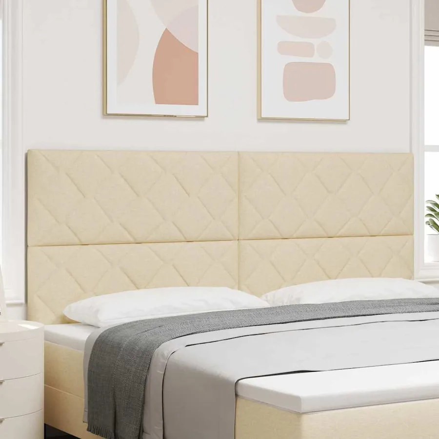 Tête de lit Crème 200 cm tissu