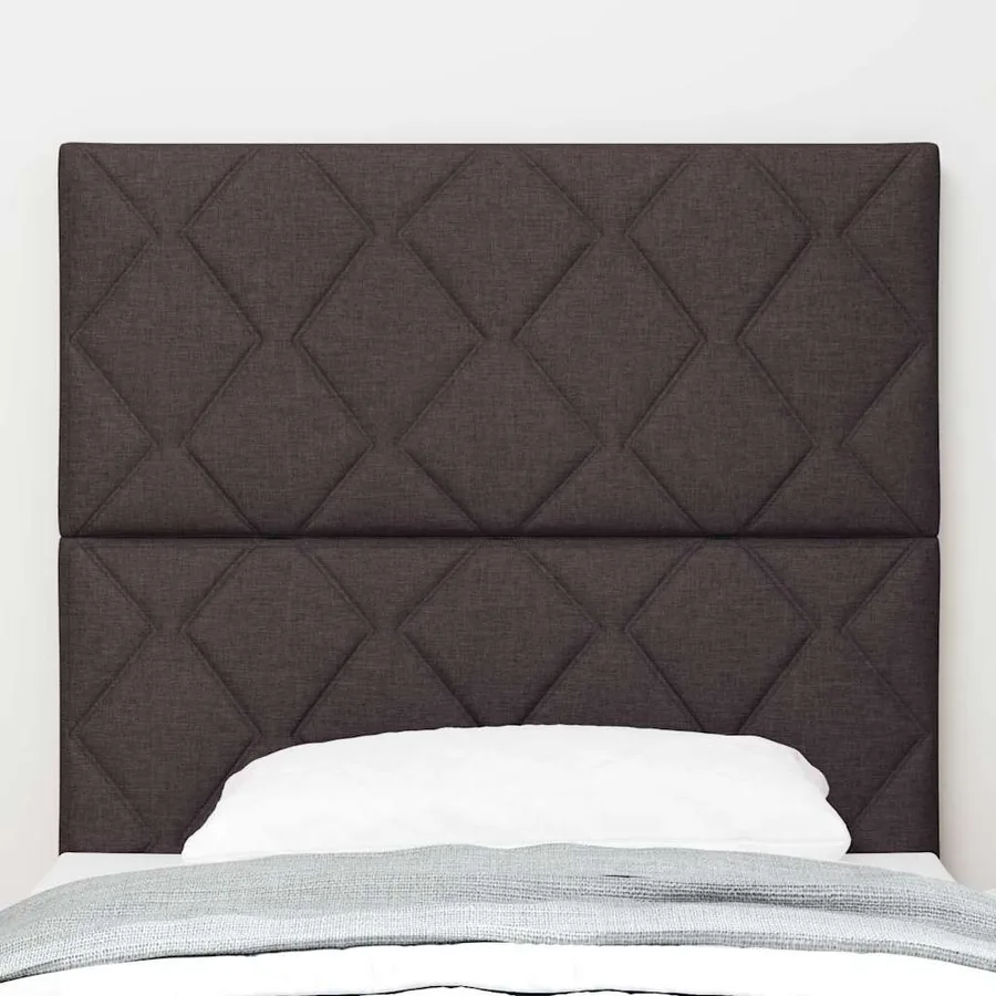 Tête de lit Marron foncé 100 cm tissu - 3