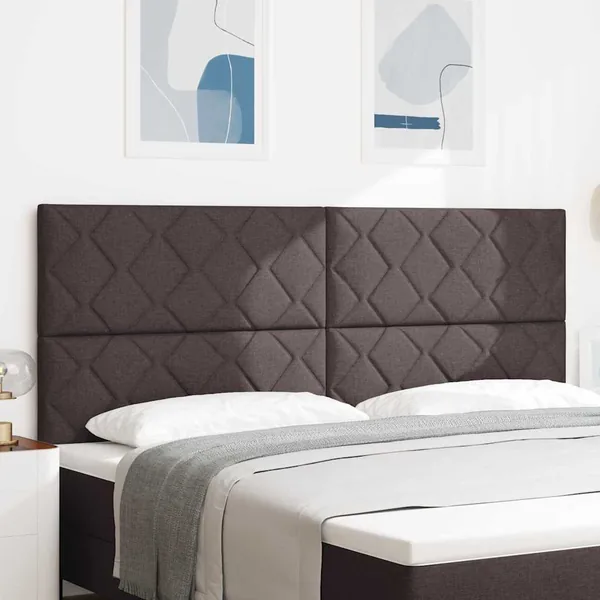 Tête de lit Marron foncé 200 cm tissu