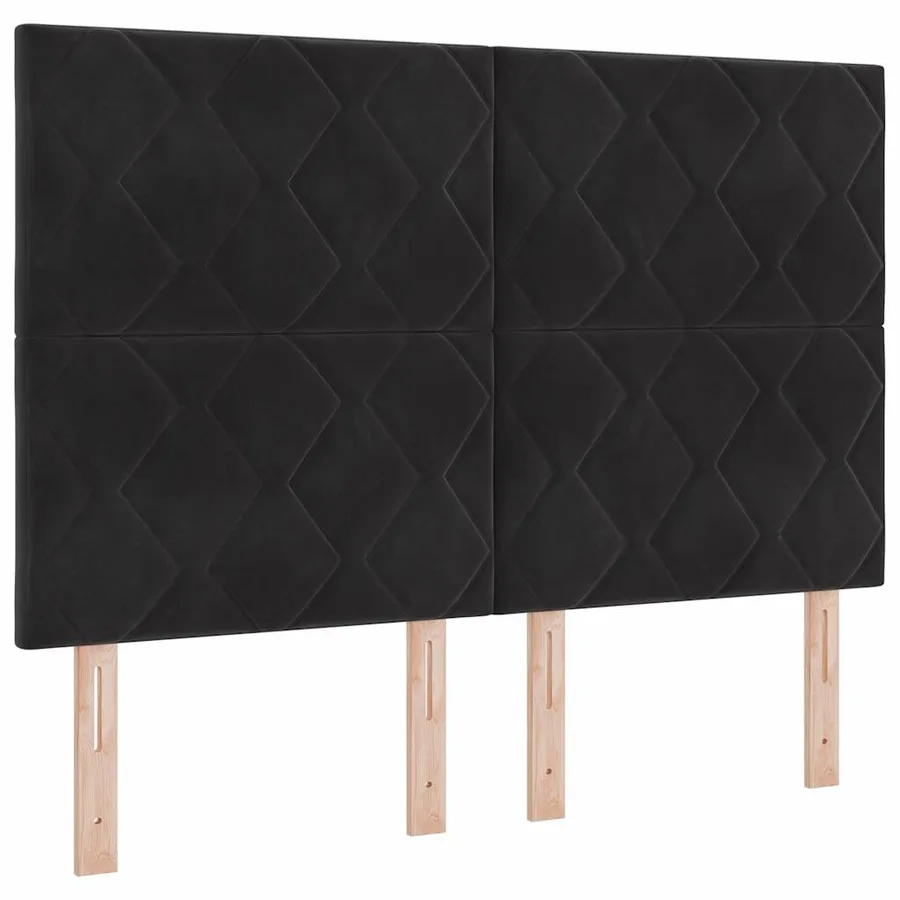 Tête de lit Noir 144 cm Velours - 2