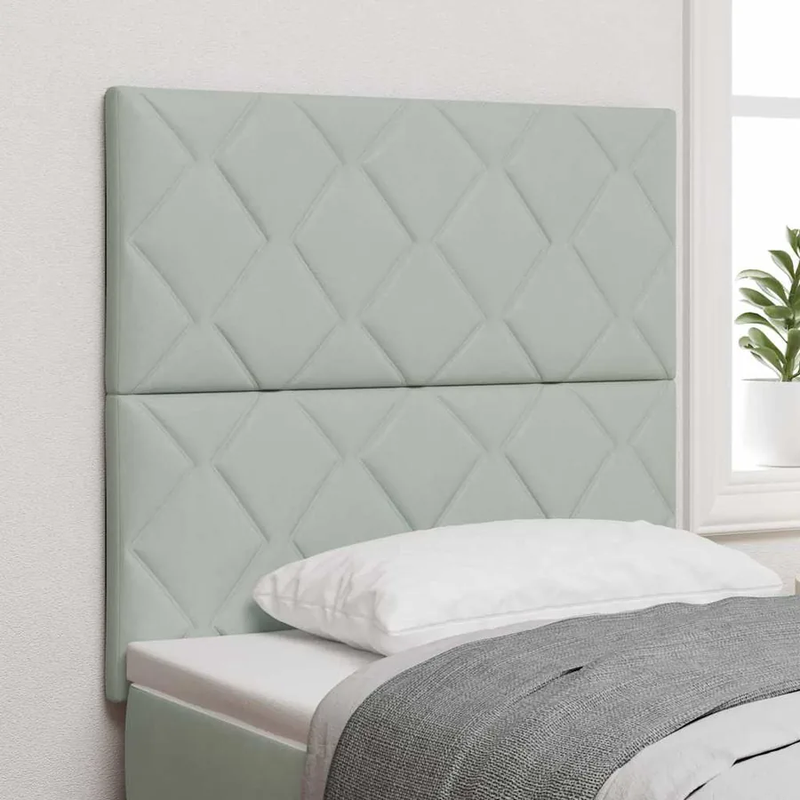 Tête de lit Gris clair 90 cm Velours