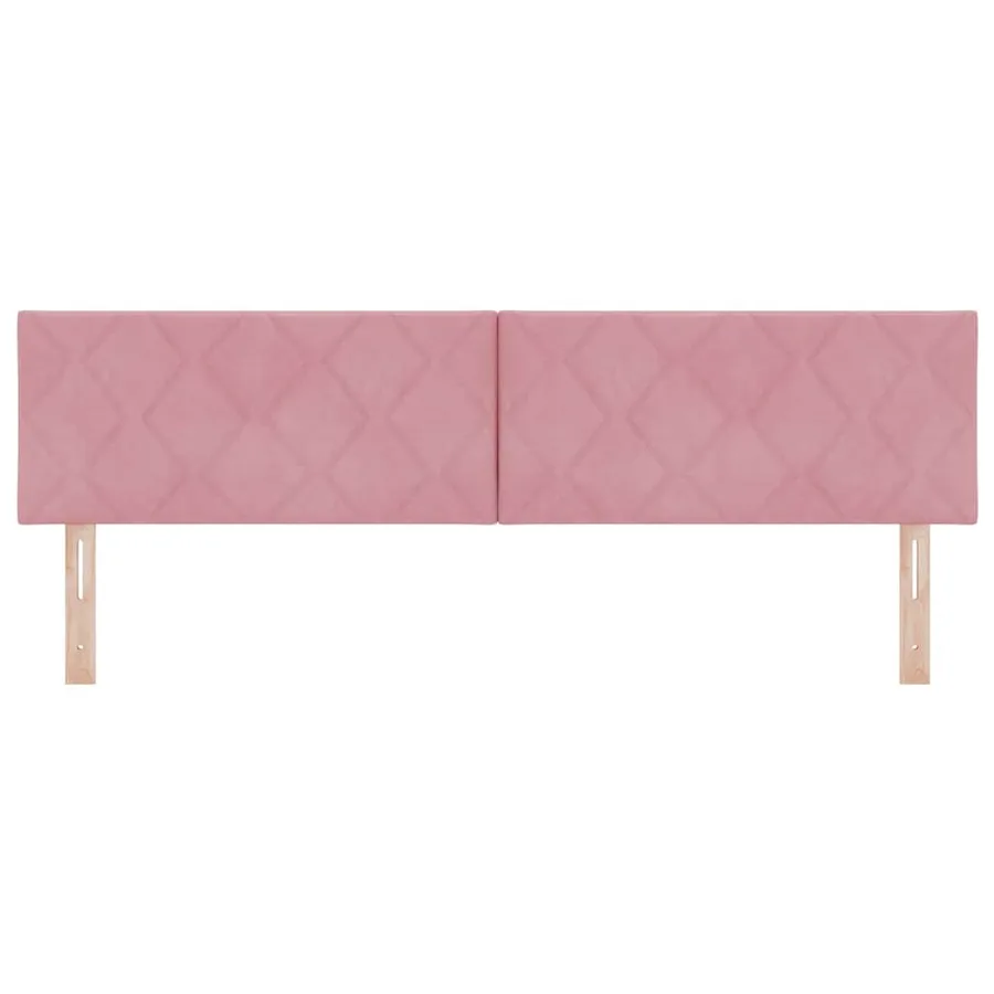 Tête de lit LED Rose 180 cm Velours - 5