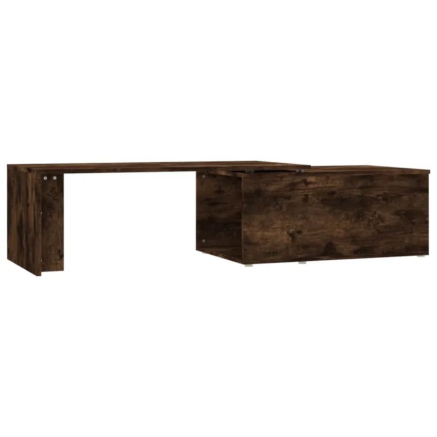 Table basse Chêne fumé 150x50x35 cm Bois d'ingénierie - 2