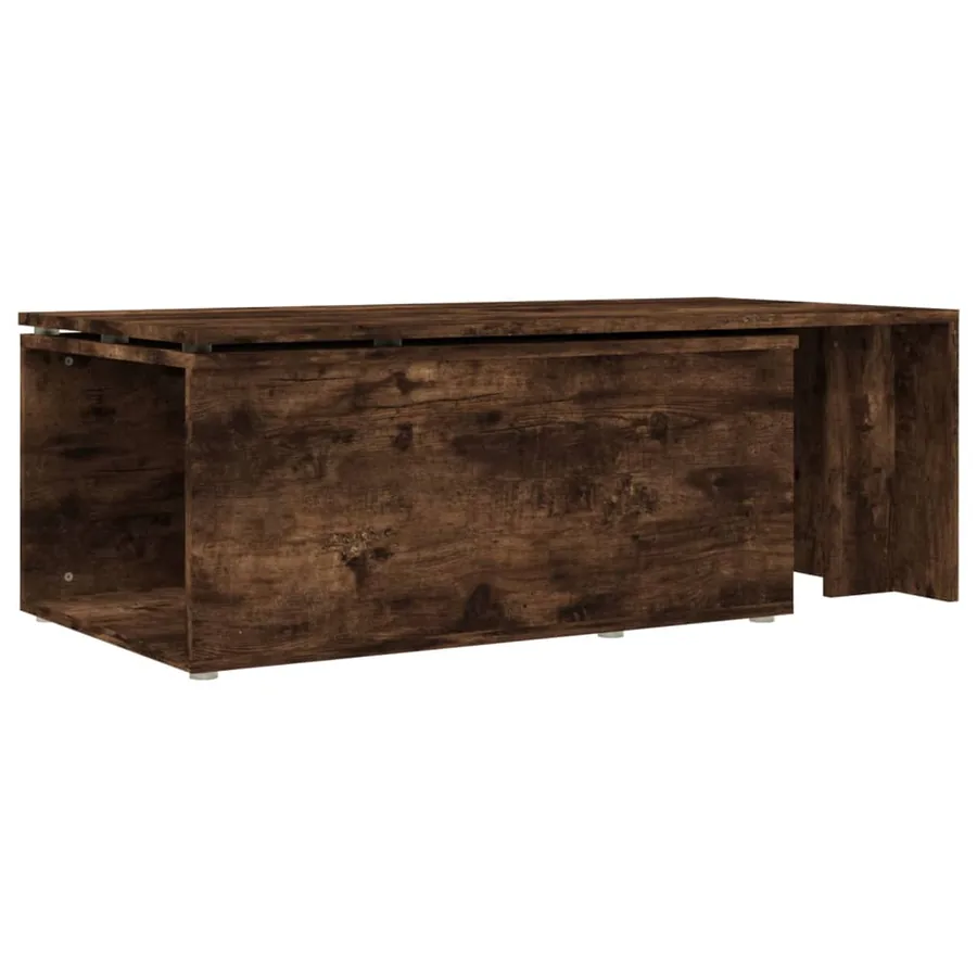 Table basse Chêne fumé 150x50x35 cm Bois d'ingénierie - 6