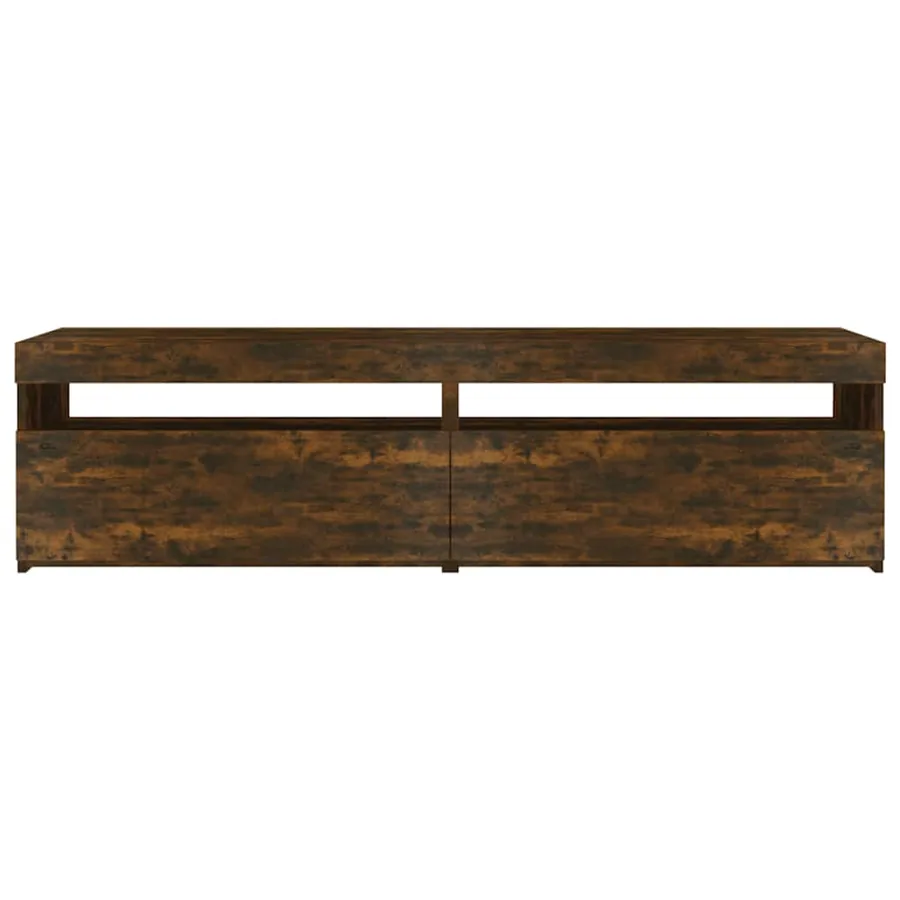 Meubles TV avec lumières LED 2 pcs Chêne fumé 75x35x40 cm - 5