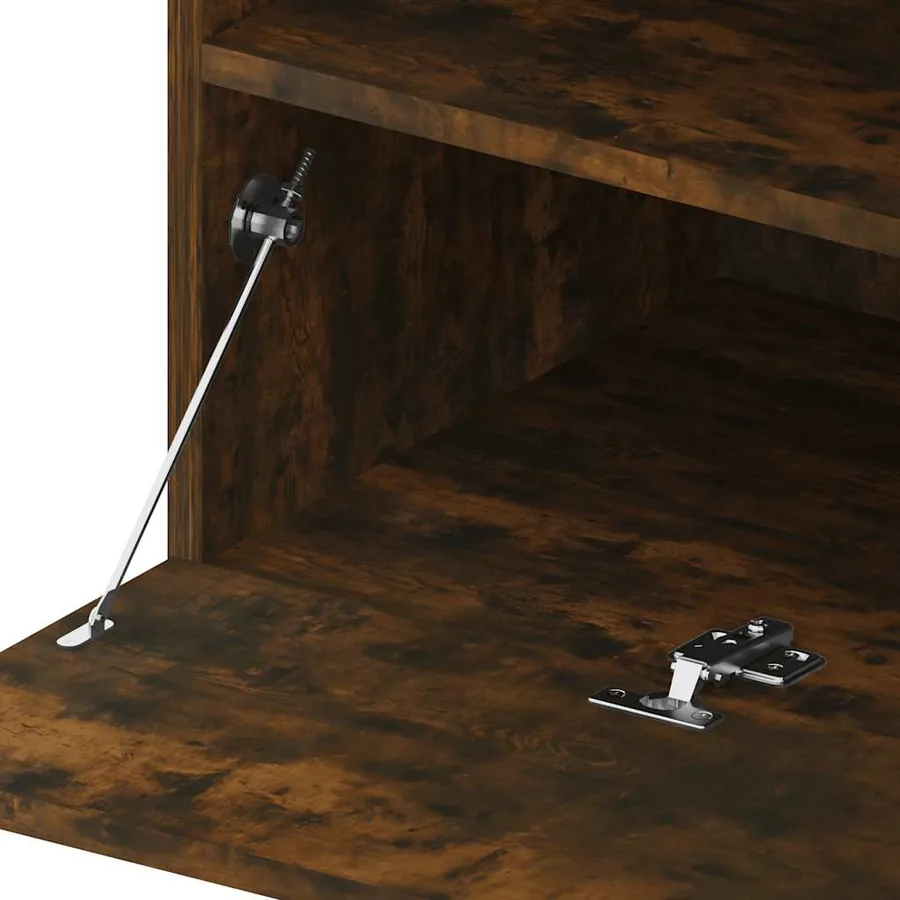 Meubles TV avec lumières LED 2 pcs Chêne fumé 75x35x40 cm - 8