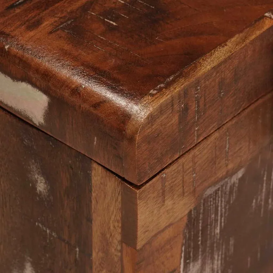 Boîte de rangement 70 x 35 x 40 cm Bois massif recyclé - 9