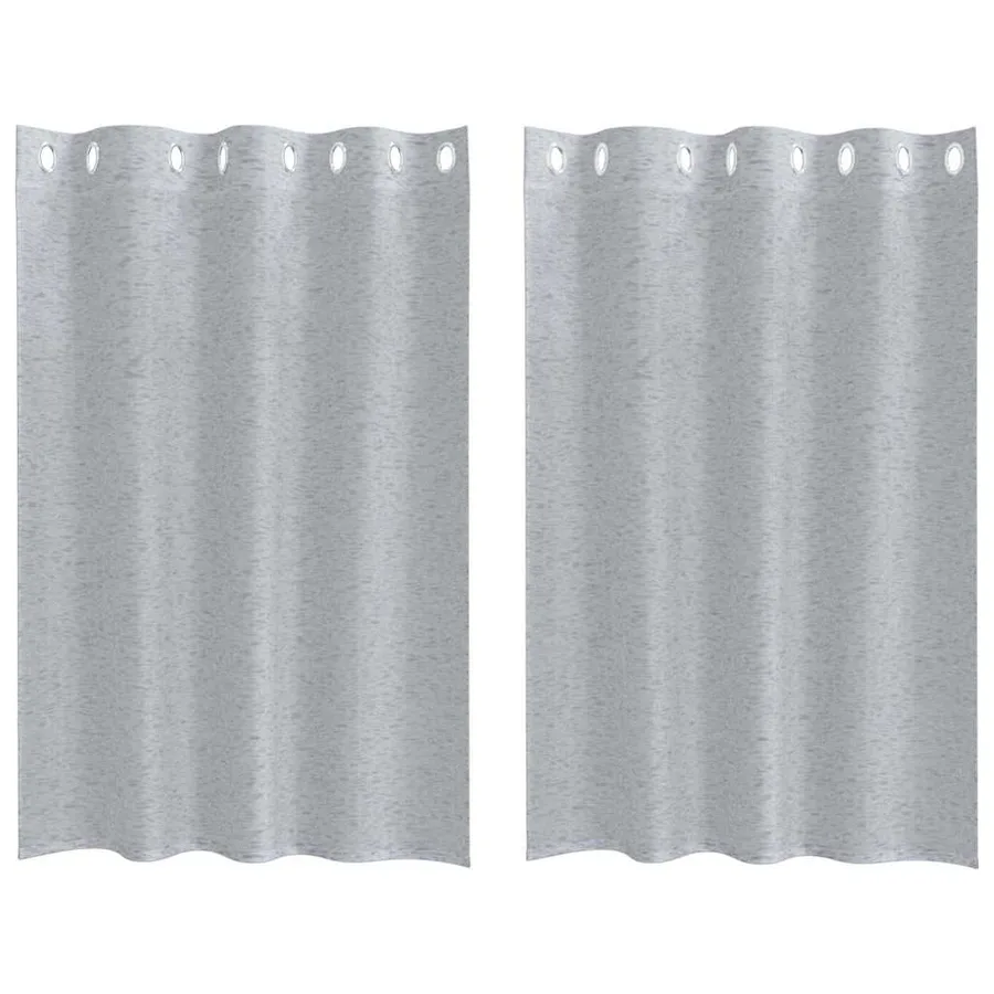 Rideau en Voile 2 pcs Gris foncé 140 x 140 cm Polyester - 2
