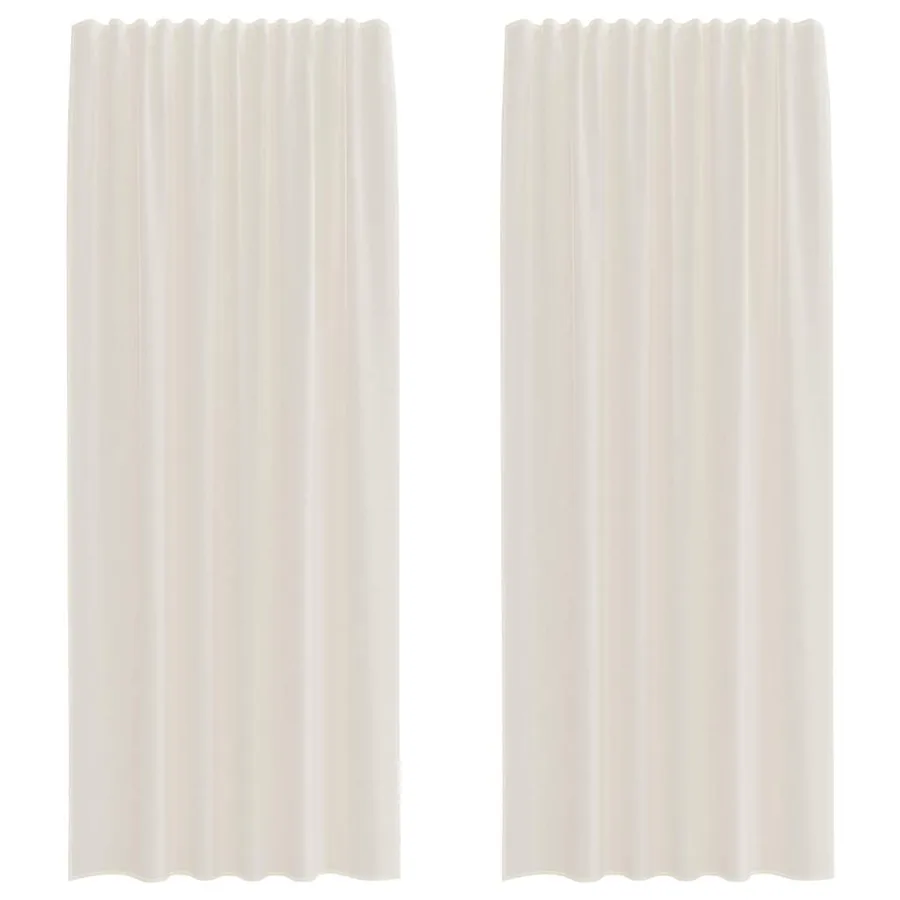 Rideaux en voile à œillets 2 pcs couleur crème - 2