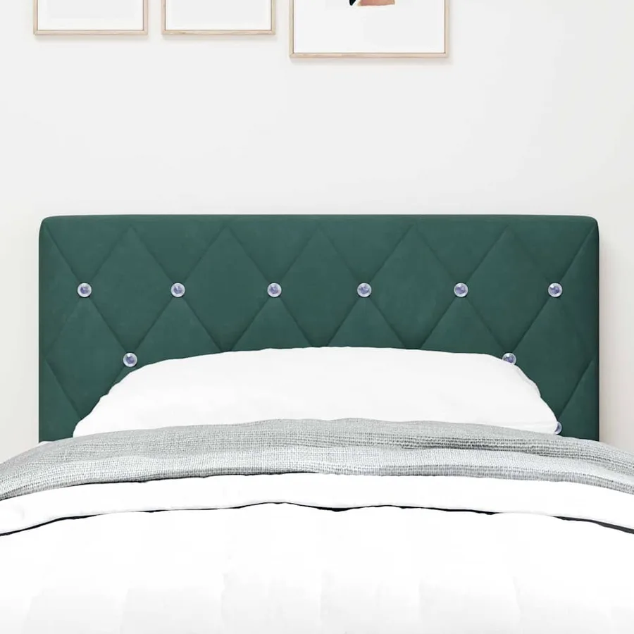Tête de lit LED avec bandes LED Vert foncé 80 cm Velours - 3