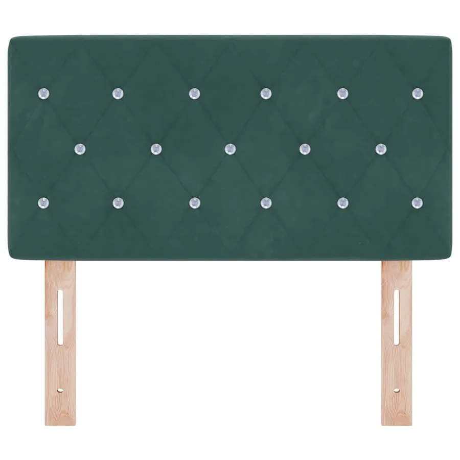Tête de lit LED avec bandes LED Vert foncé 80 cm Velours - 5