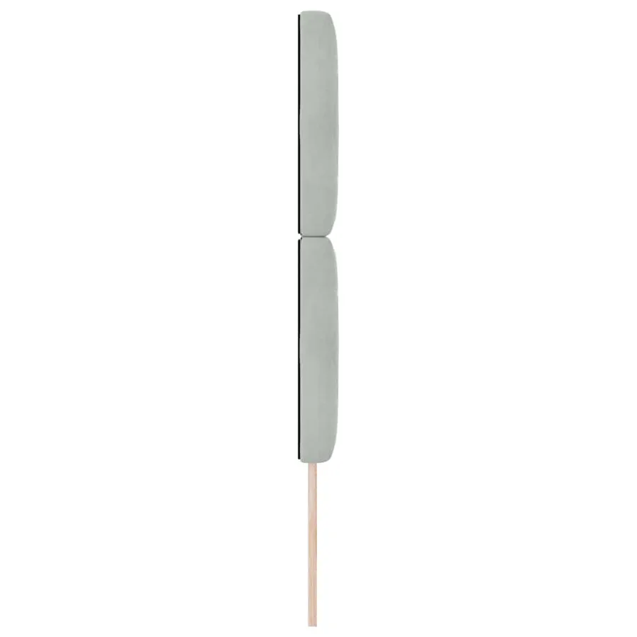 Tête de lit LED avec bandes LED Gris clair 80 cm Velours - 6