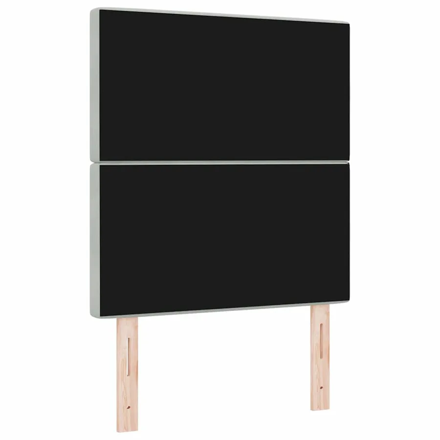 Tête de lit LED avec bandes LED Gris clair 80 cm Velours - 7
