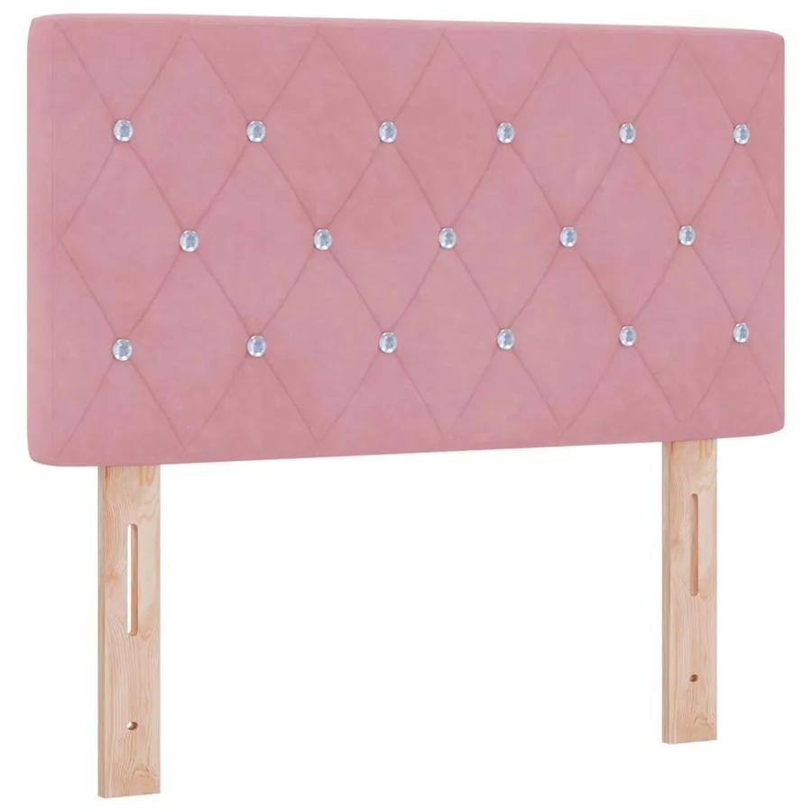 Tête de lit LED avec bandes LED Rose 80 cm Velours - 2