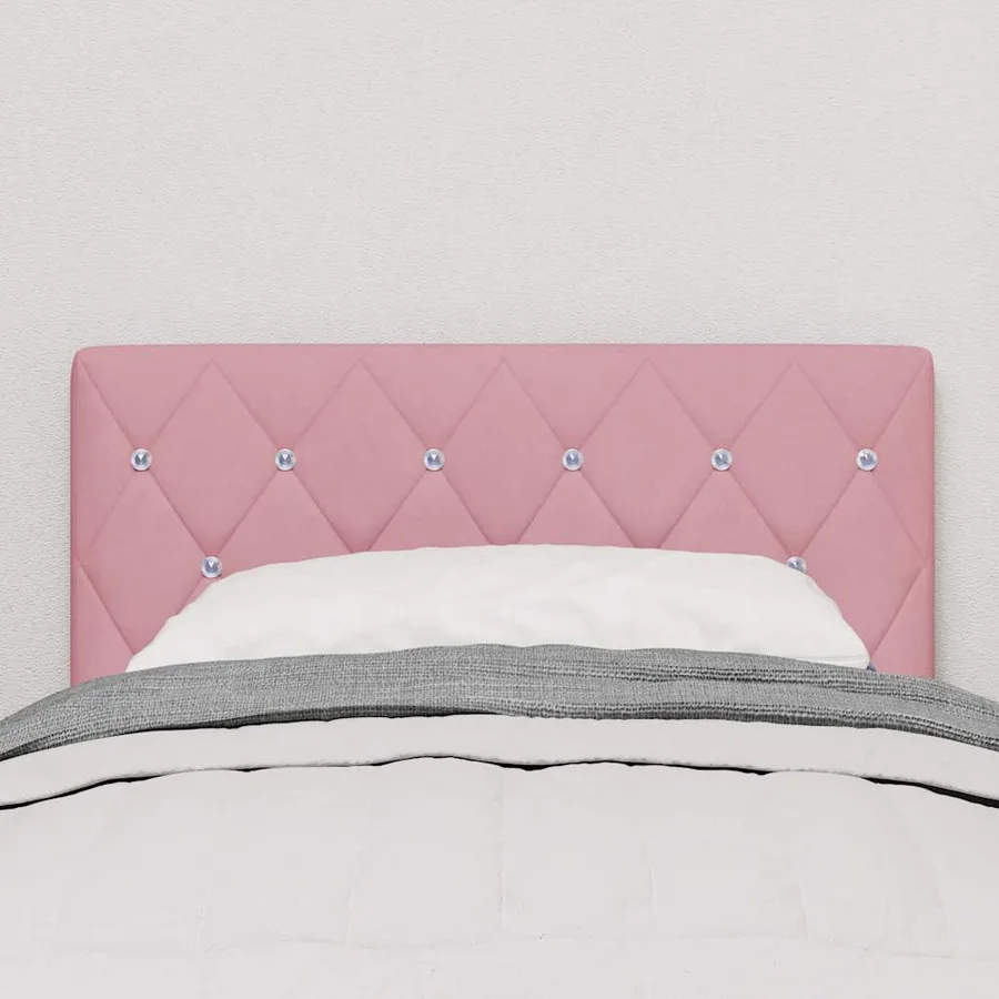 Tête de lit LED avec bandes LED Rose 80 cm Velours - 3