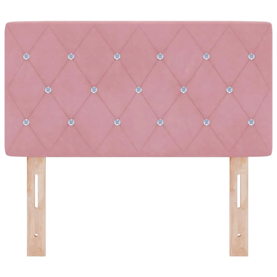 Tête de lit LED avec bandes LED Rose 80 cm Velours - 5