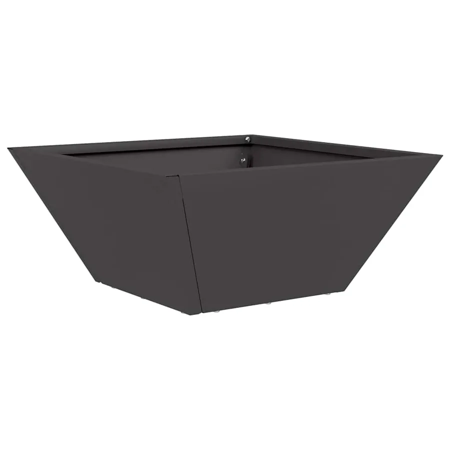 Cache-pot de jardin Noir 35 x 35 x 15 cm Acier laminé à froid - 2