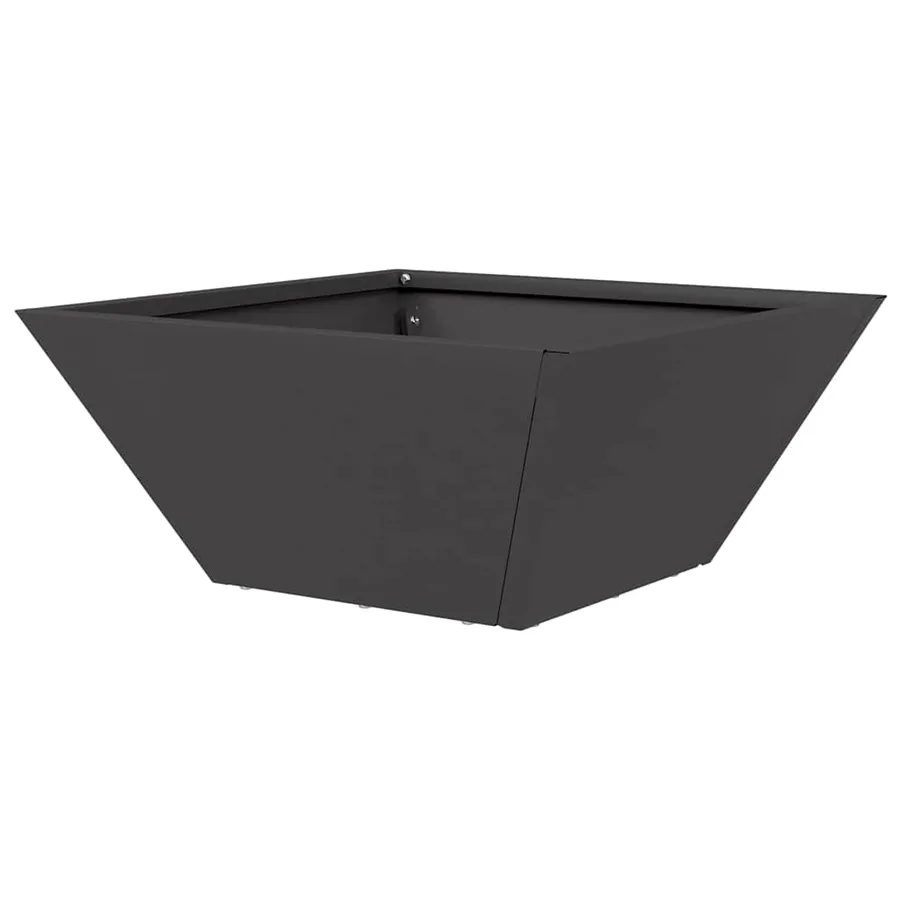 Cache-pot de jardin Noir 35 x 35 x 15 cm Acier laminé à froid - 7