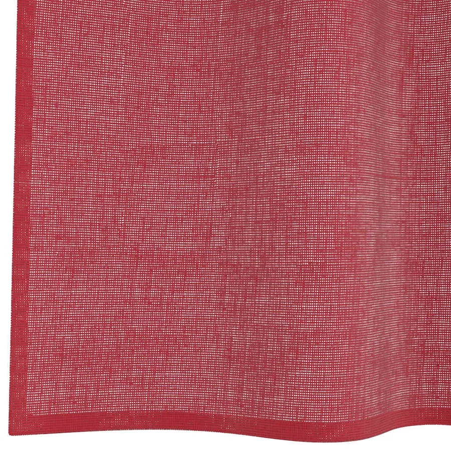 Voilages à œillets 2 pcs rouge bordeaux 140 x 225 cm - 6