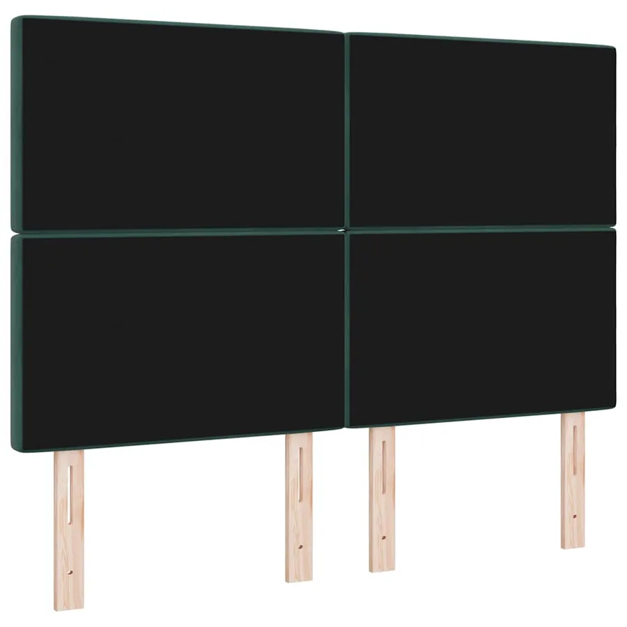 Tête de lit LED avec bandes LED Vert foncé 144 cm Velours - 7