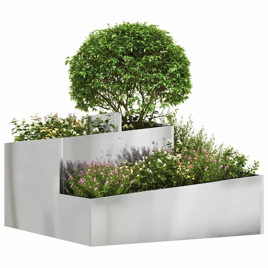 Cache-pot de jardin Argent 80 x 80 x 50 cm Acier galvanisé - 3