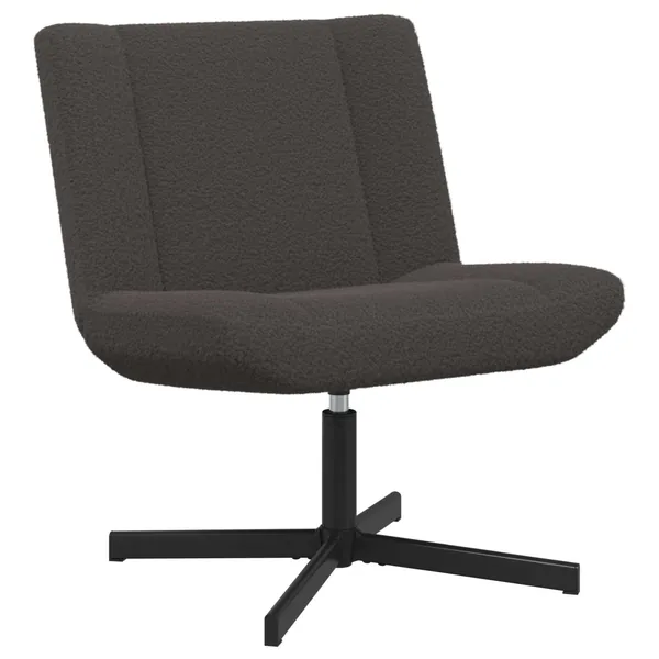 Chaise pivotante Gris foncé 63 x 75 x 76 cm Peau de mouton