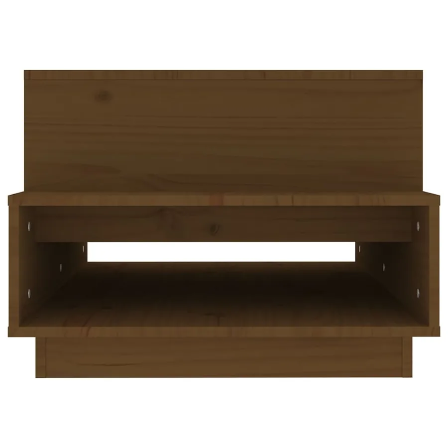 Table basse Marron miel 80x55x40,5 cm Bois massif de pin - 6