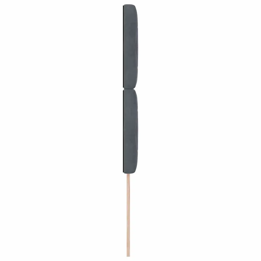 Tête de lit LED avec bandes LED Gris foncé 90 cm Velours - 6