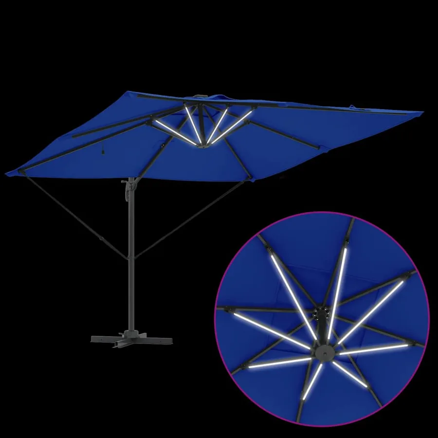 Parasol Bleu azure 286 x 284 x 270 cm Aluminium et polyester - 11