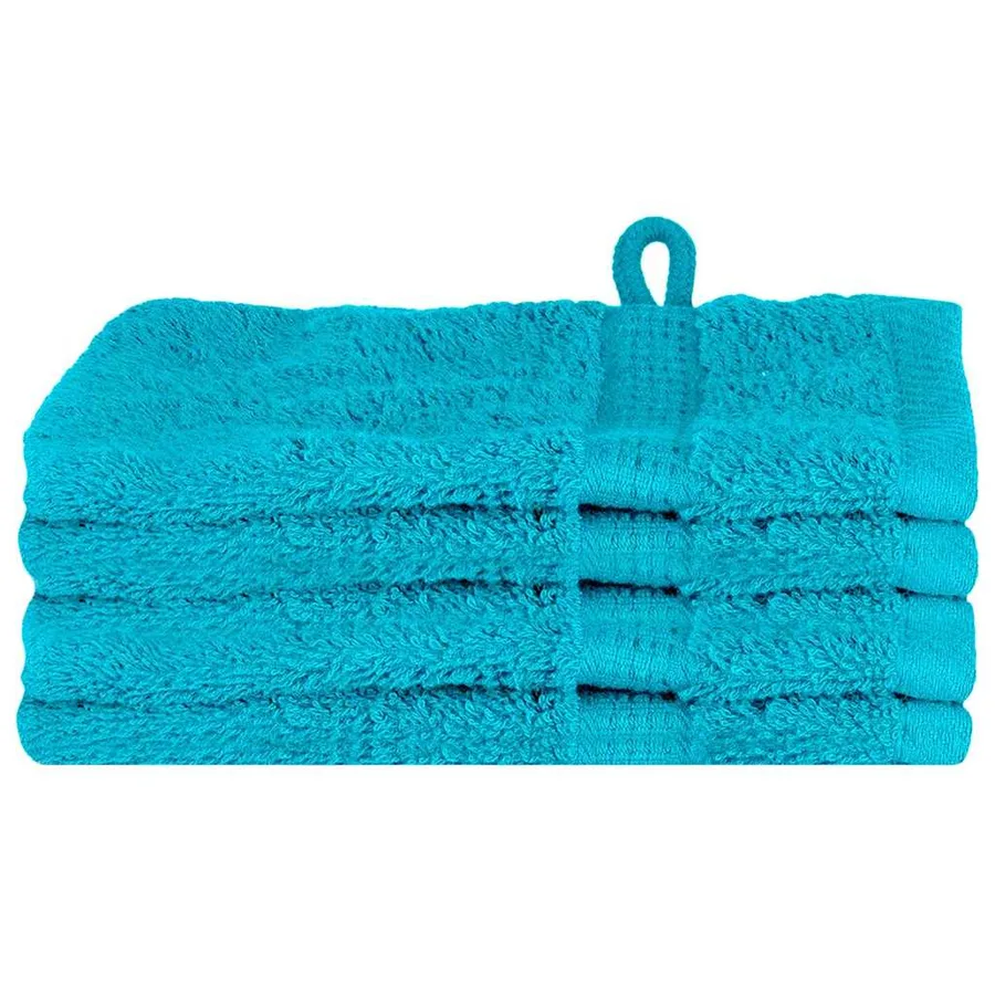 Serviette Invité SOLUND 4 pc Turquoise 15 x 21 cm 550 gsm - 2