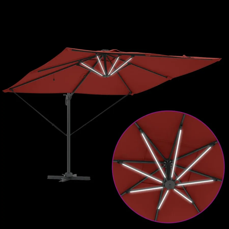Parasol Terre cuite 286 x 284 x 270 cm Aluminium et polyester - 11