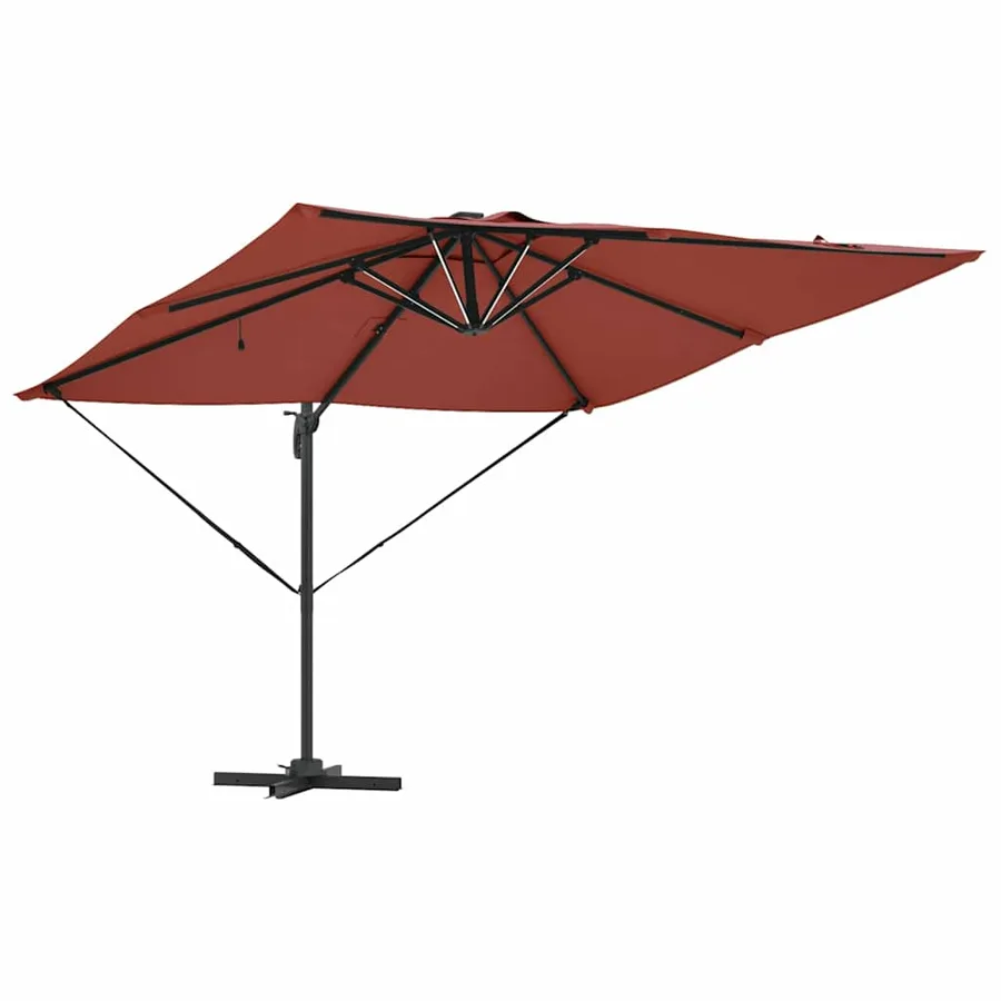 Parasol Terre cuite 286 x 284 x 270 cm Aluminium et polyester - 5